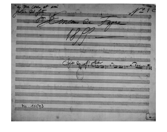 First page of Fugue in F minor