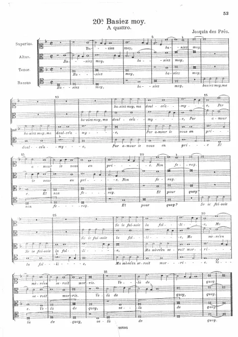 First page of Baisiez moy
