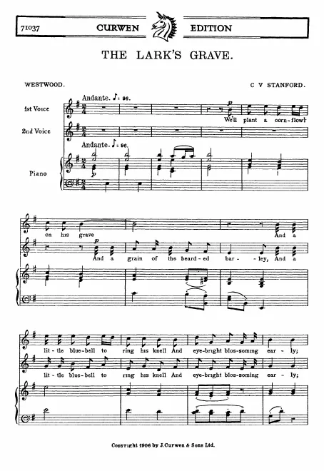 First page of The Lark's Grave