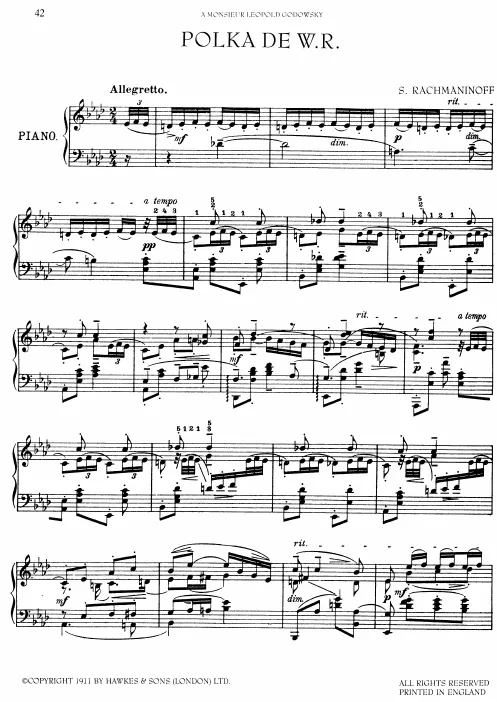 First page of Polka de W.R.