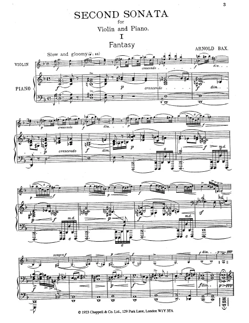 First page of Violin Sonata No.2