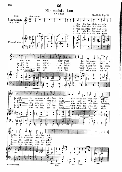 Complete Score (Low voice, transposed to F major)