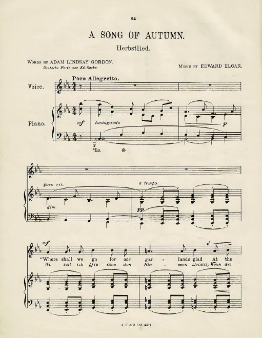 First page of A Song of Autumn