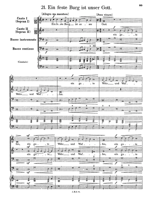 First page of Ein feste Burg ist unser Gott
