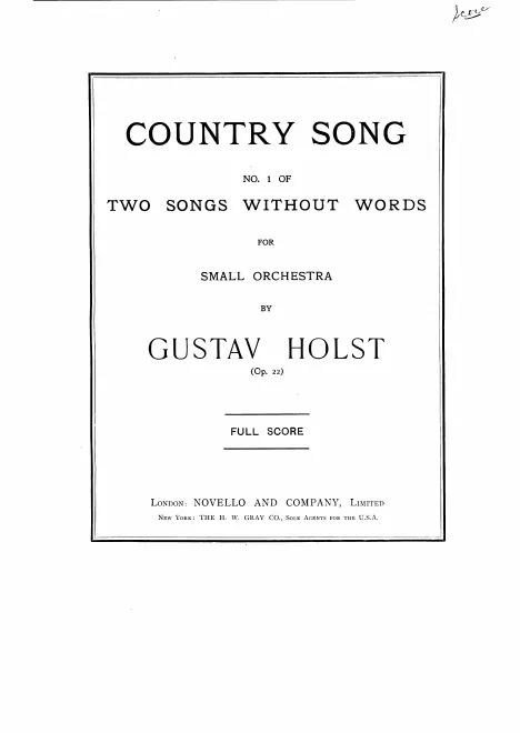First page of Two Songs without Words