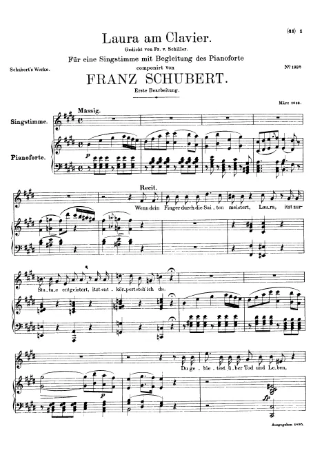 First page of Laura am Klavier, D.388