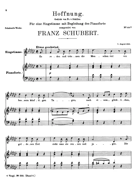 First page of Hoffnung
