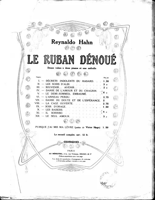 First page of Le ruban dénoué