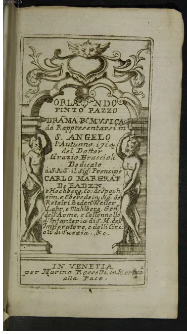 First page of Orlando finto pazzo