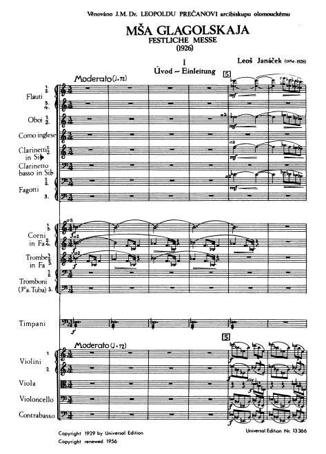 First page of Mša glagolskaja