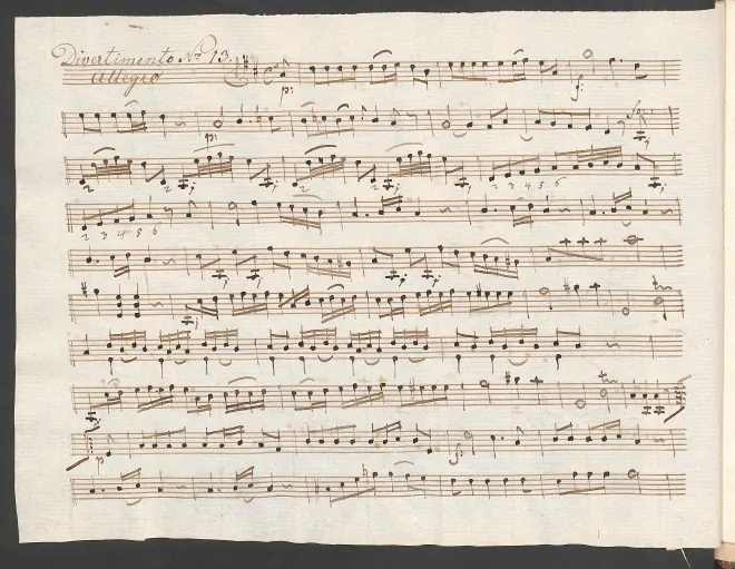 First page of Baryton Trio in D major