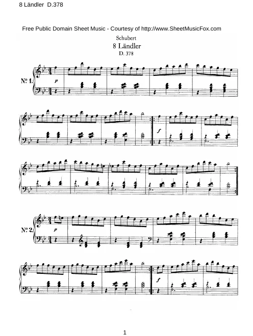 First page of Ländler