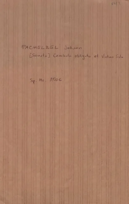 First page of Violin Sonata in G major