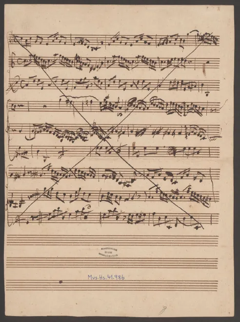First page of Fugue in D minor