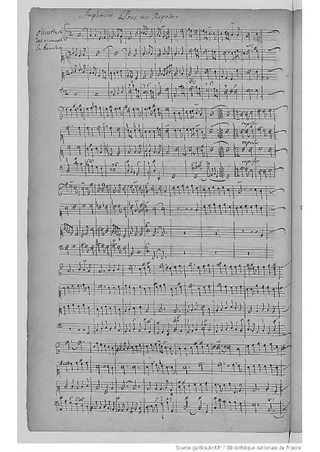 First page of Symphonies pour un reposoir