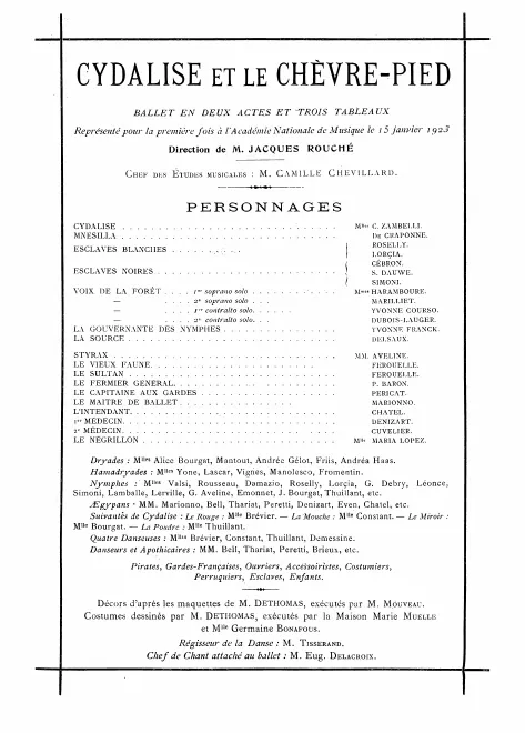 First page of Cydalise et le chèvre-pied