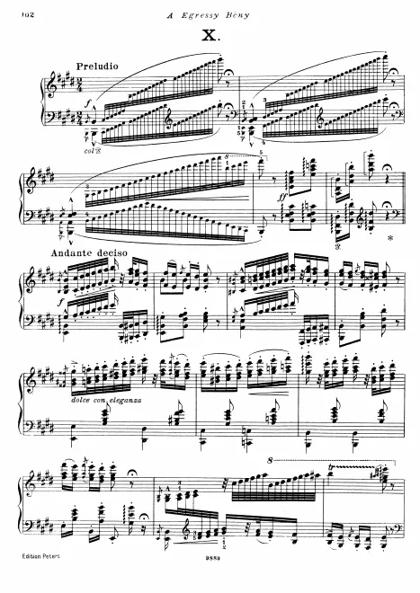 First page of Hungarian Rhapsody No.10