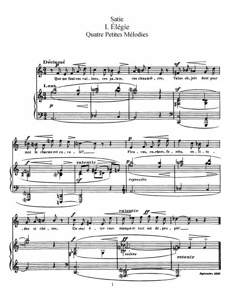 First page of 4 Petites mélodies
