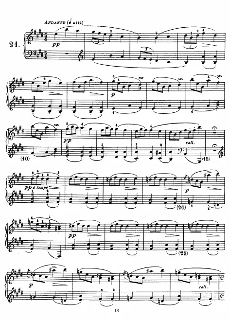 First page of Keyboard Sonata in E major