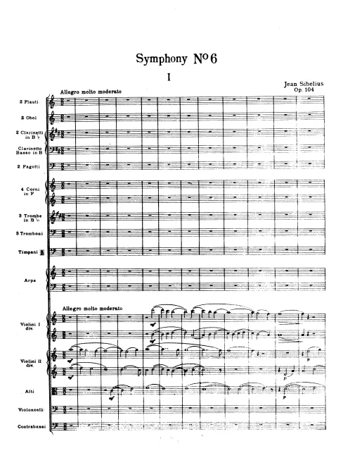First page of Symphony No.6