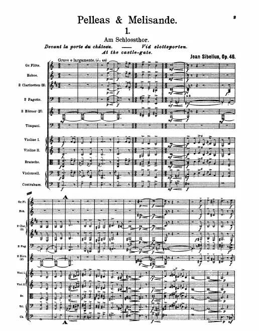 First page of Pelléas et Mélisande