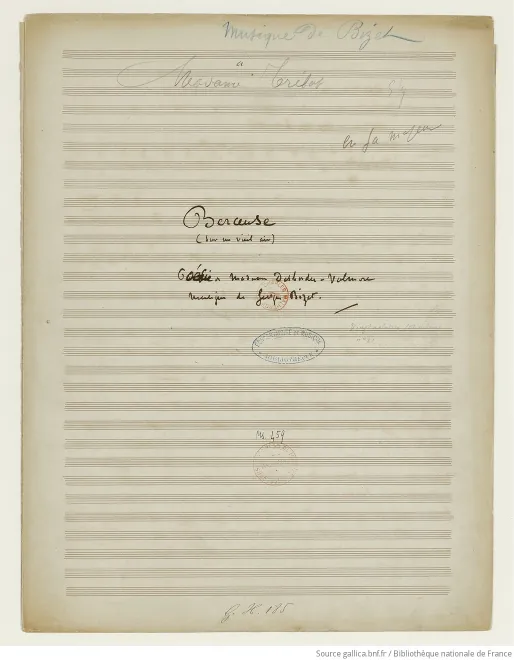 First page of Berceuse (sur un vieil air)