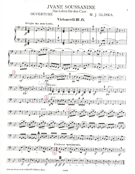 Cellos 3/4 (1st page only)