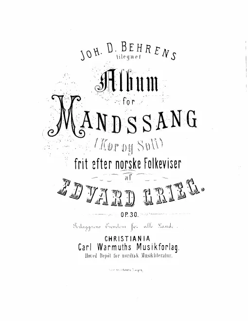 First page of Album for Mandssang