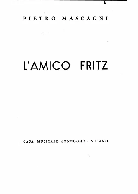 First page of L'amico Fritz