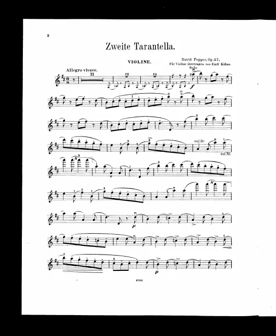 First page of Zweite Tarantella