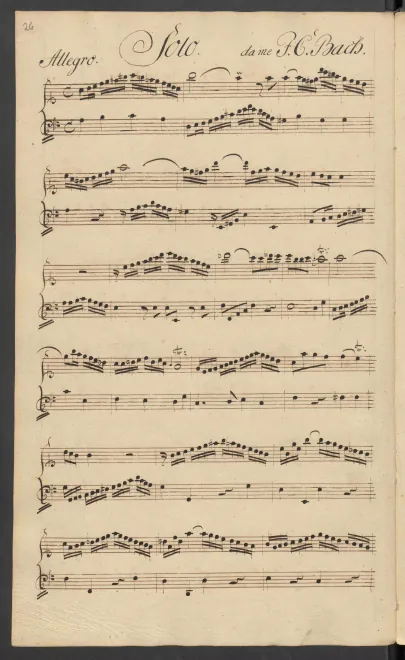 First page of Solo (Sonata) in A minor, W. A13