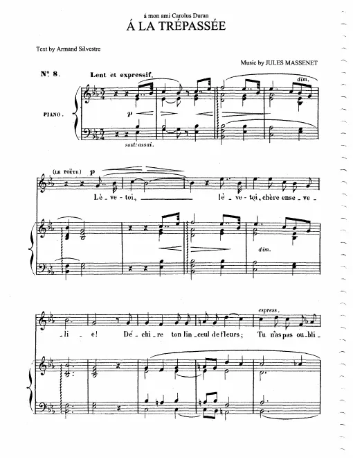 First page of Poème du souvenir