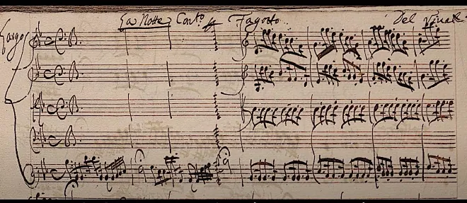 First page of Bassoon Concerto in B-flat major