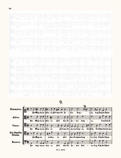 First page of Im Mayen hört man die hanen krayen
