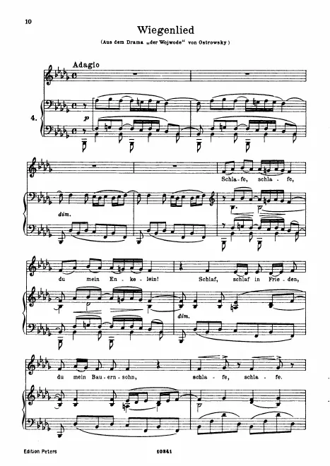 First page of Cradle Song
