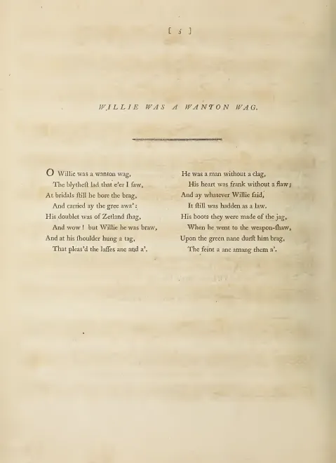 First page of Willie was a Wanton Wag, Hob.XXXIa:4