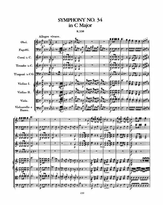 First page of Symphony No.34