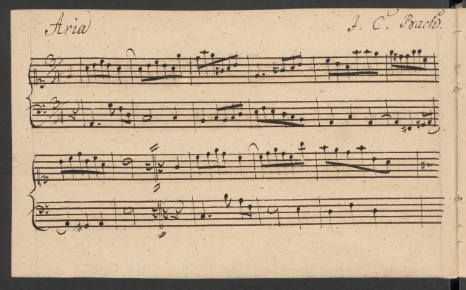 First page of Aria in A minor