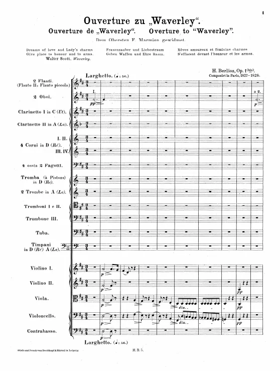 First page of Grande Ouverture de Waverley