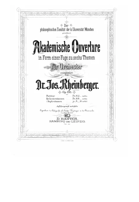 First page of Akademische Ouverture