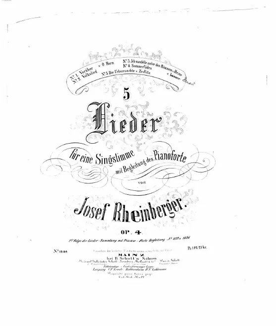 First page of 5 Lieder
