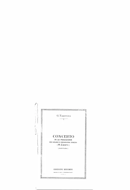 First page of Violin Concerto in A major