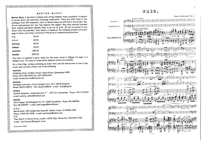 First page of Piano Trio No.1