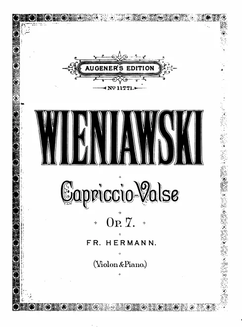 First page of Capriccio-Valse