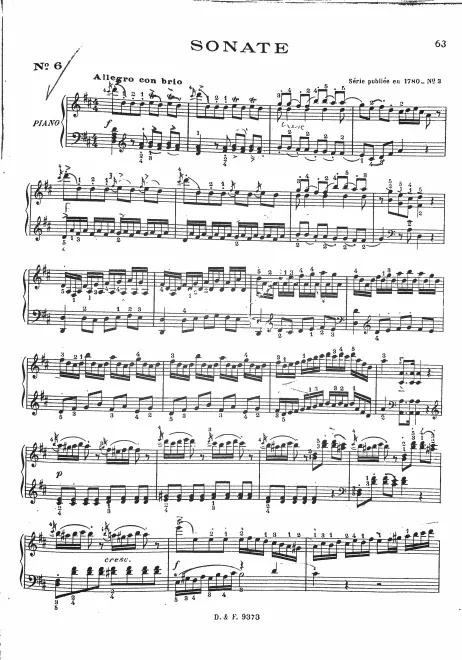 First page of Keyboard Sonata
