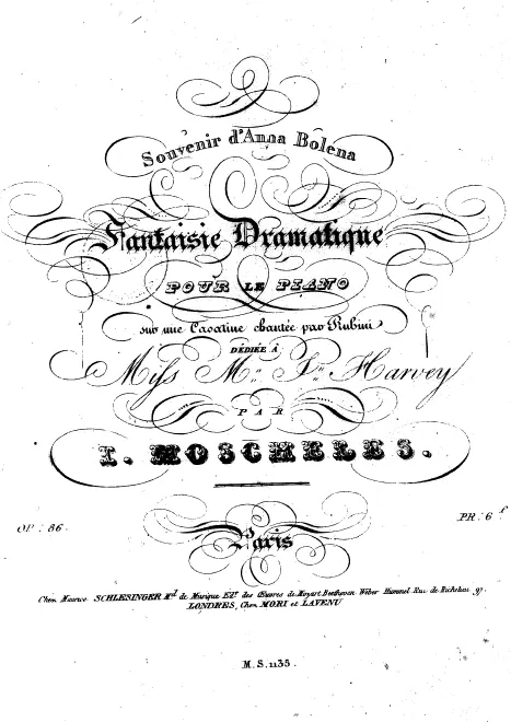 First page of Fantaisie dramatique sur une cavatine chantée par Rubini