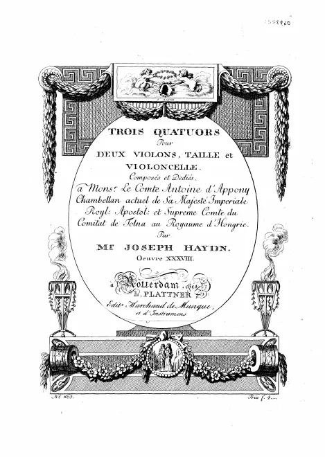 First page of String Quartets, Op.71