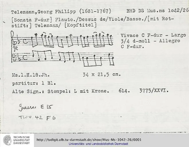 First page of Trio Sonata