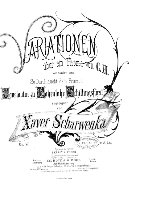 First page of Theme and Variations