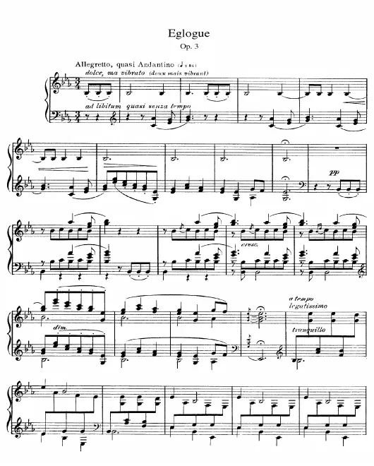 First page of Eglogue